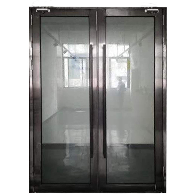 对开玻璃防火门